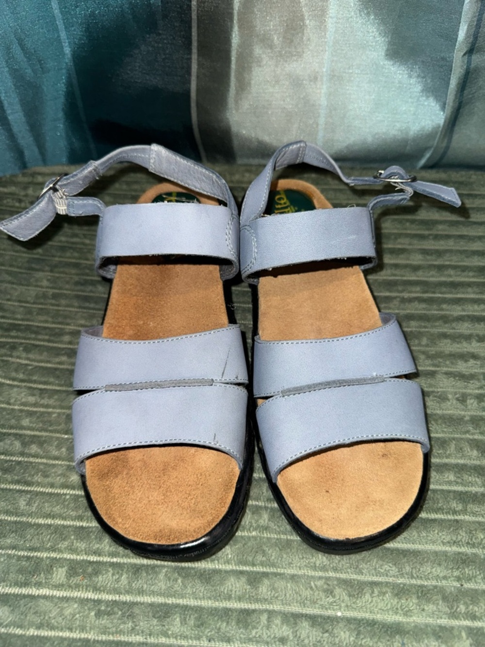 Rialto Light Blue Strappy Wedge Sandal - Picture 2 of 5